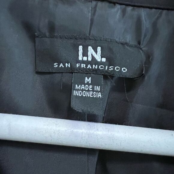 I.N. San Francisco juniors size M red and black one button blazer - Picture 8 of 8